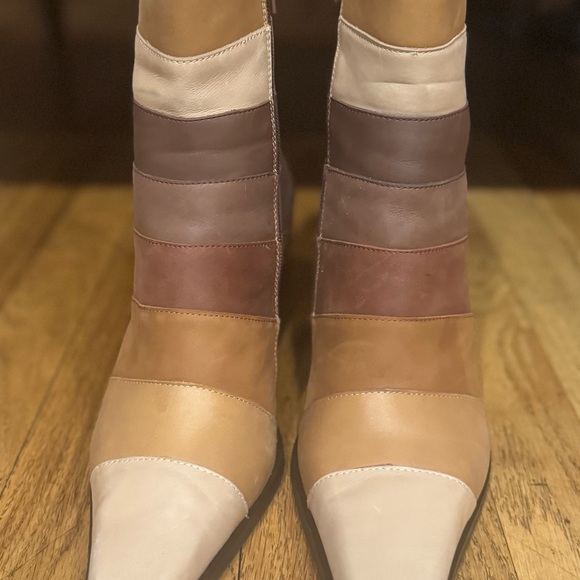 Jeffrey Campbell Shoes - Jeffrey Campbell Multicolor Striped Ankle Boots